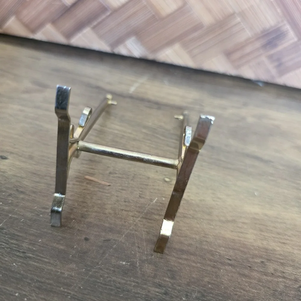 Miniature Dollhouse Full length Mirror Holder Only Metal Vintage Replacement